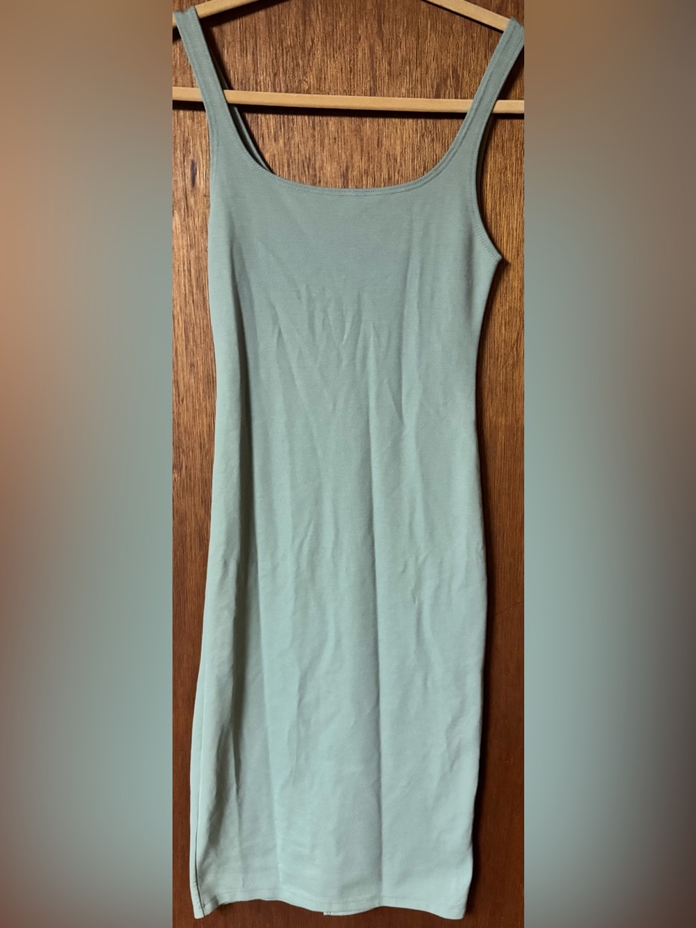 Zara Scoop Neck Women’s Tank Dress — Light Sage Green